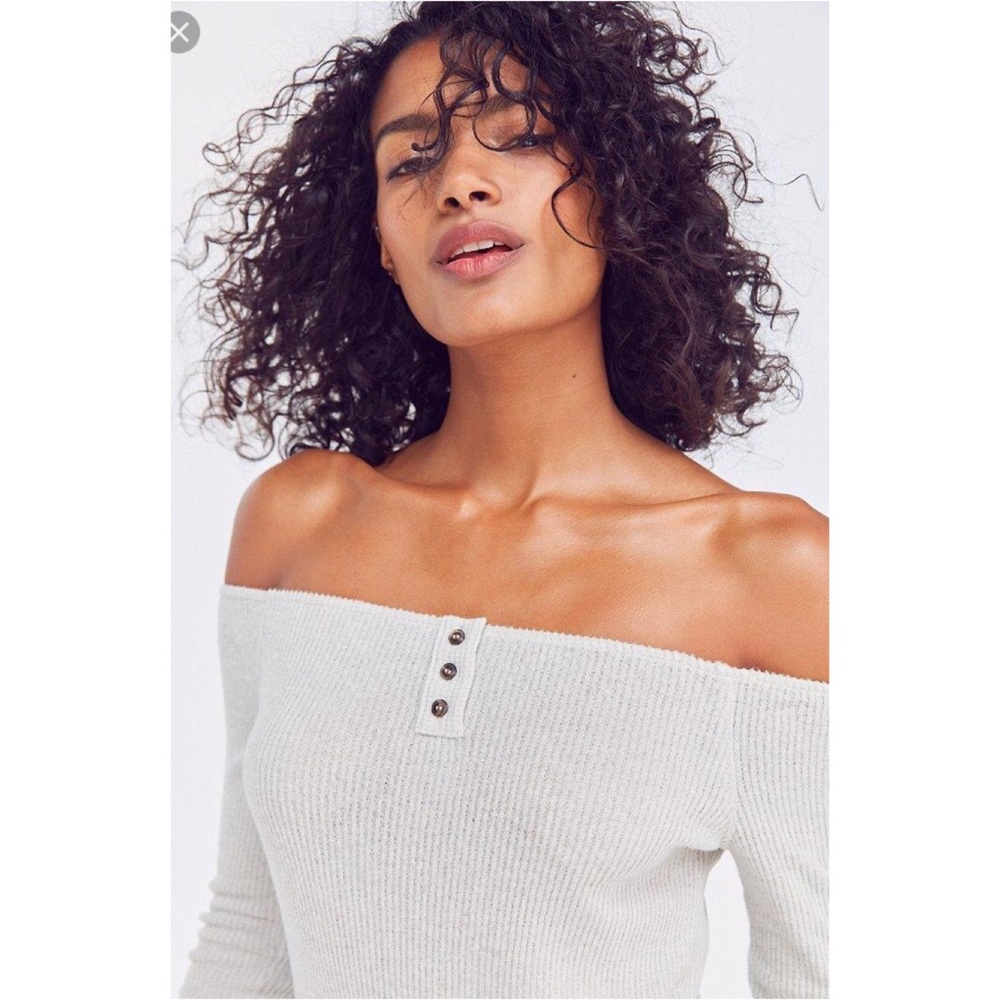 Out From Under Ribbed Off-The-Shoulder Romper - Picture 4 of 8